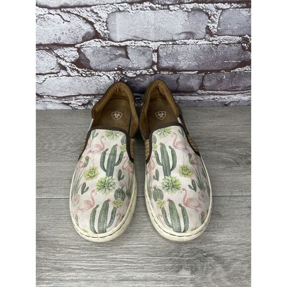 Ariat Ryden Cactus Flamingo Print Slip On Casual Shoes Women’s Sz 8.5B US/39EU - Picture 11 of 16